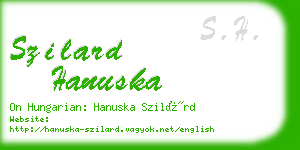 szilard hanuska business card